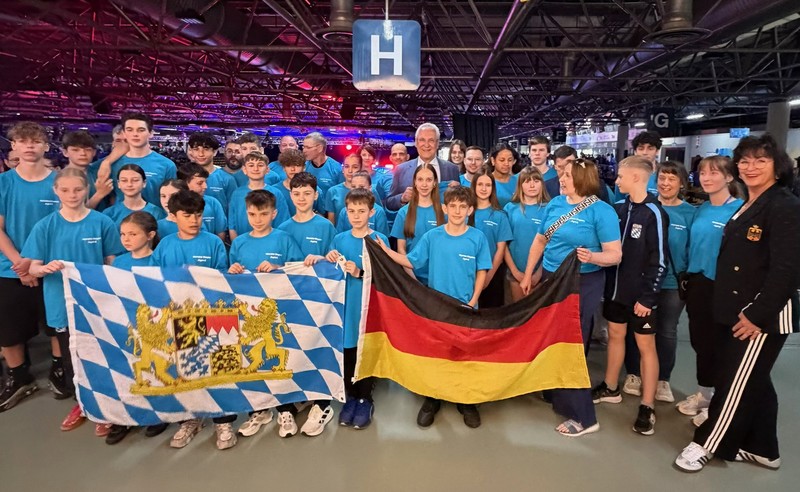 Samstag, 23. Mai 2026; Sportminister Joachim Herrmann bei der Karate EM in Frankfurt.