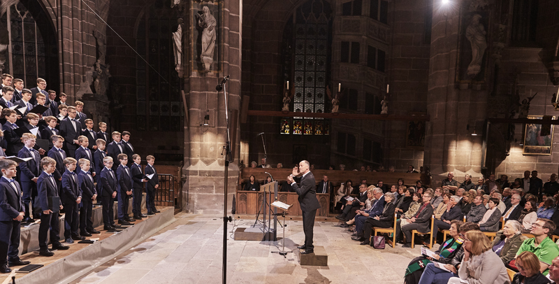 Freitag, 12. Oktober 2018, N�rnberg; Bayerns Innenminister Joachim Herrmann beim Staatsempfang anl�sslich der 500. Motette des Windsbacher Knabenchors: Klingendes Wahrzeichen unserer fr�nkischen Heimat - Botschaft des Miteinanders, des gegenseitigen Respekts und des Friedens