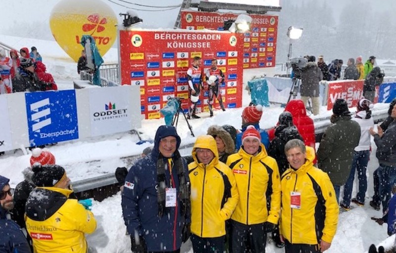 Samstag, 5. Januar 2019; Bayerns Innen- und Sportminister Joachim Herrmann beim Viessmann-Rennrodel-Weltcup am K�nigssee mit Top-Athletinnen und Athleten aus Bayern - 50-j�hriges Jubil�um der 