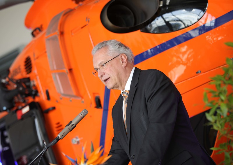 Freitag, 10. Mai 2019, Durach; Innenminister Joachim Herrmann nimmt neuen Zivilschutz-Hubschrauber des Bundesamtes f�r Bev�lkerungsschutz und Katastrophenhilfe f�rs Allg�u entgegen: 