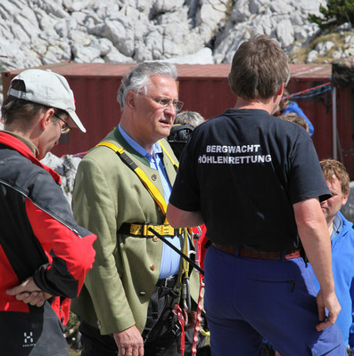 Besuch bei den H�hlenrettern der Bergwacht auf dem Unterberg bei Berchtesgaden anl�sslich der gr��ten H�hlenrettungsaktion in der deutschen Geschichte im Juni 2014.