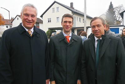 Super Zusammenarbeit und Gute Laune mit Parlamentarischen Staatssekret�r Stefan M�ller und dem neuen Landrat des Landkreises Erlangen-H�chstadt Alexander Tritthart.