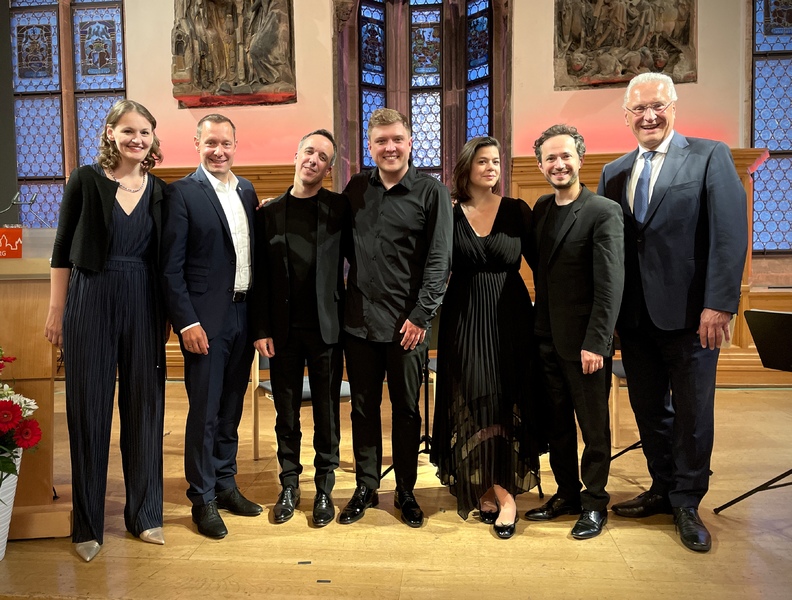 Freitag, 16. Juni 2023; Im Historischen Rathaussaal Nürnbergs wurde das Musikfestival "Fränkischer Sommer" eröffnet mit einem sensationellen Auftritt des Streichquartetts Quatuor Ébène. Innenminister Joachim Herrmann: "Ich wünsche dieser Veranstaltungsreihe des Bezirk Mittelfranken, die auch vom Freistaat gefördert wird und bis zum 27. August läuft viel Erfolg:"