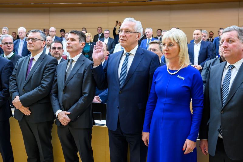 Mittwoch, 8. November 2023; Vereidigung im Bayerischen Landtag der Kabinettsmitglieder für die Wahlperiode 2023 - 2028