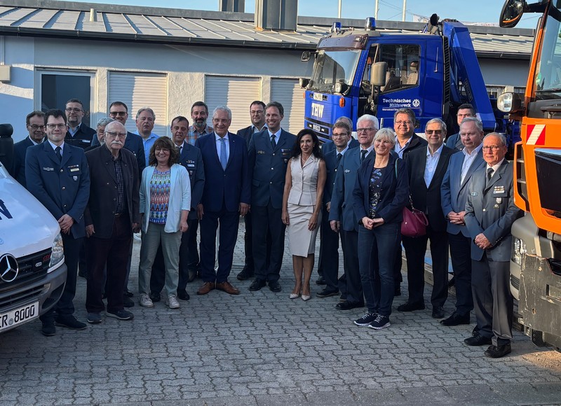 Mittwoch, 30. April 2025; Jahrestreffen des Fördervereins des THW Erlangen. Innenminister Joachim Herrmann bedankte sich für die vielen wichtigen Einsätze im vergangenen Jahr und hofft, dass die neue Bundesregierung rasch die Mittel für den dringend notwendigen Neubau bewilligt.